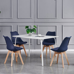 Coloured acrylic store dining chairs